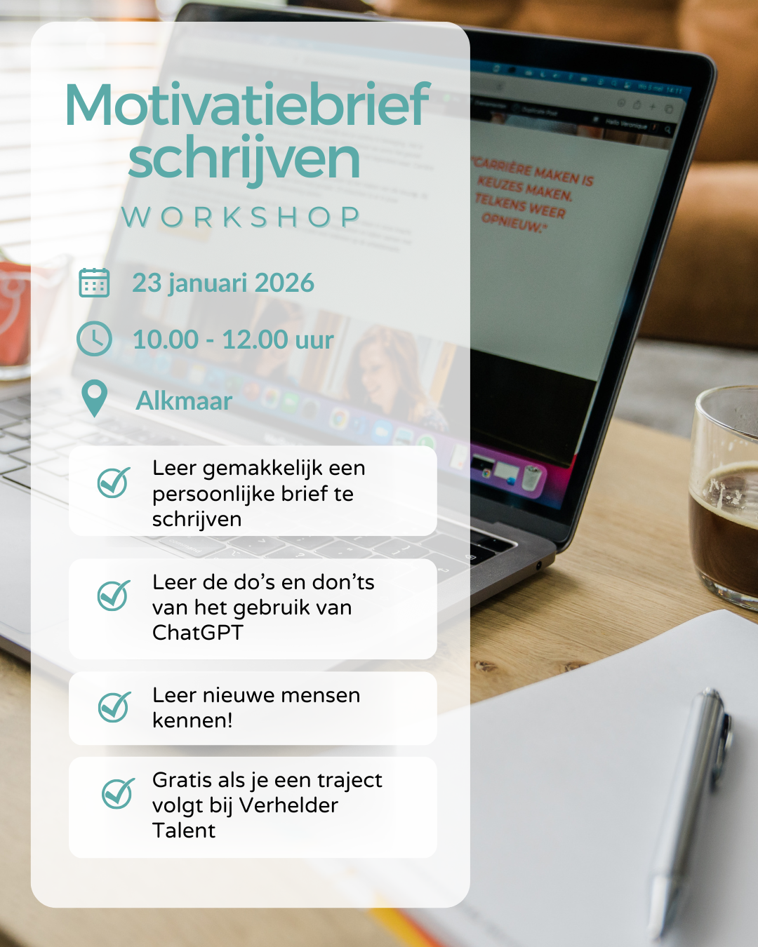 Featured image for “Workshop Motivatiebrief Schrijven”