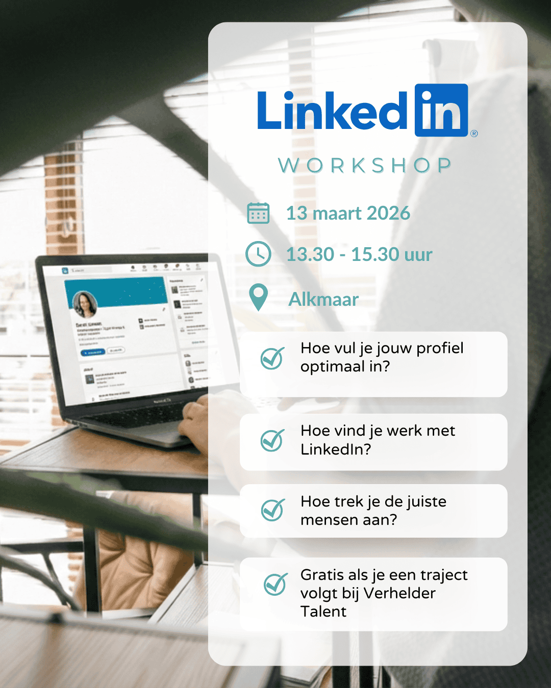 Featured image for “13 maart: Workshop LinkedIn”